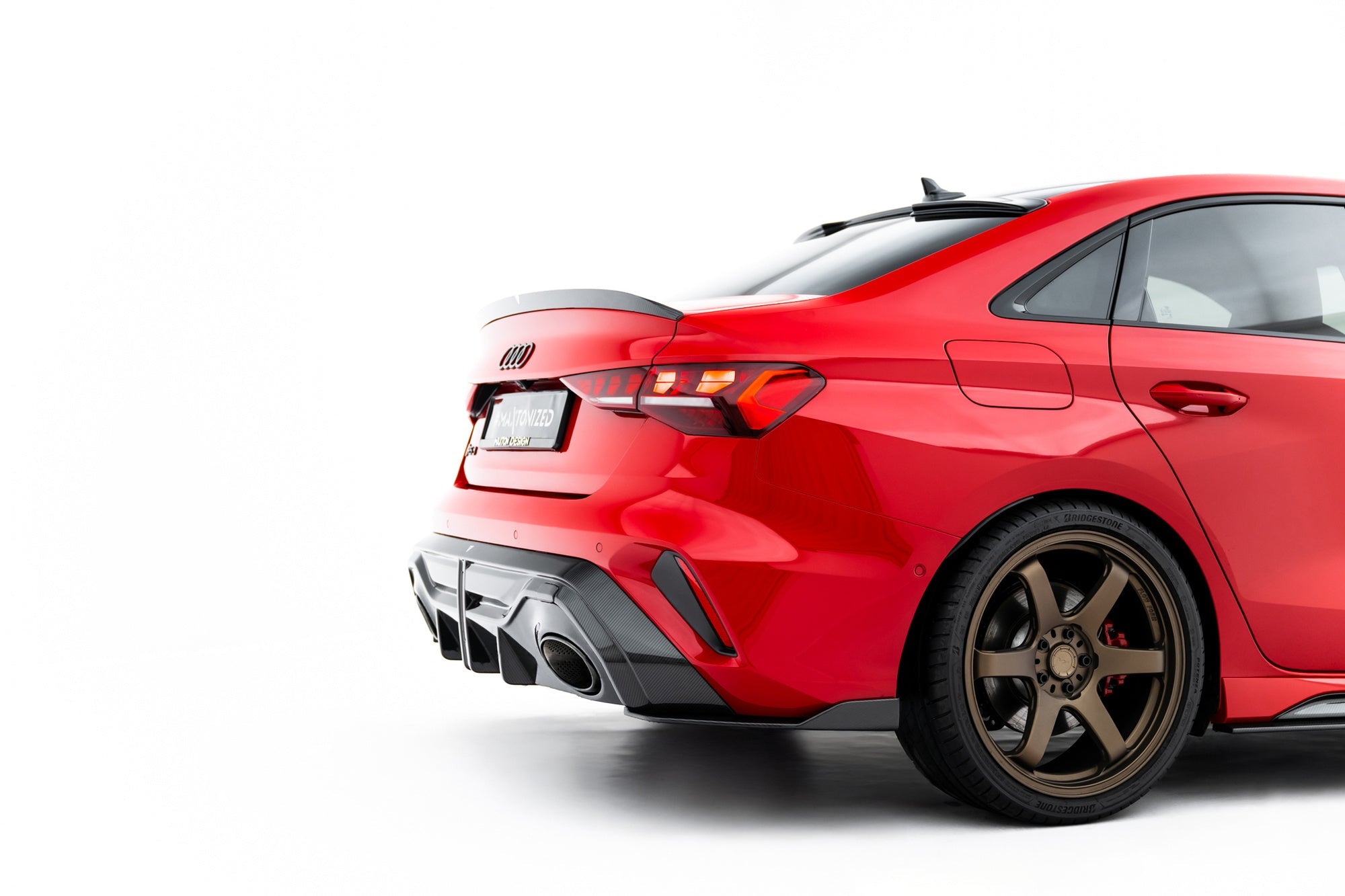 Maxton Design Prepreg Carbon Fiber Tailgate Spoiler V.2 para Audi RS3 / S3 / A3 S-Line / A3 Sedan 8Y Facelift - imagen 2