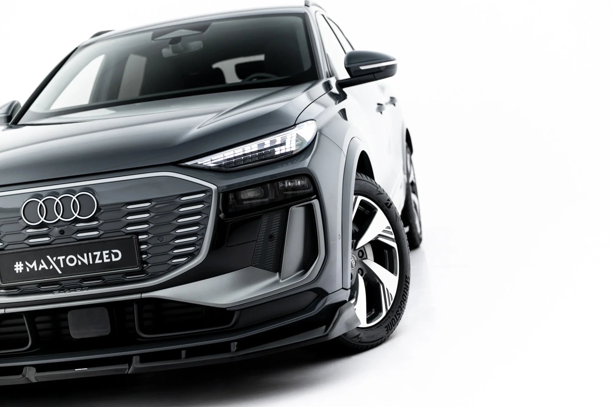 Maxton Design Splitter delantero para Audi Q6 e-tron Standard / S-Line / SQ6 e-tron SUV / Sportback Mk1 - imagen 2