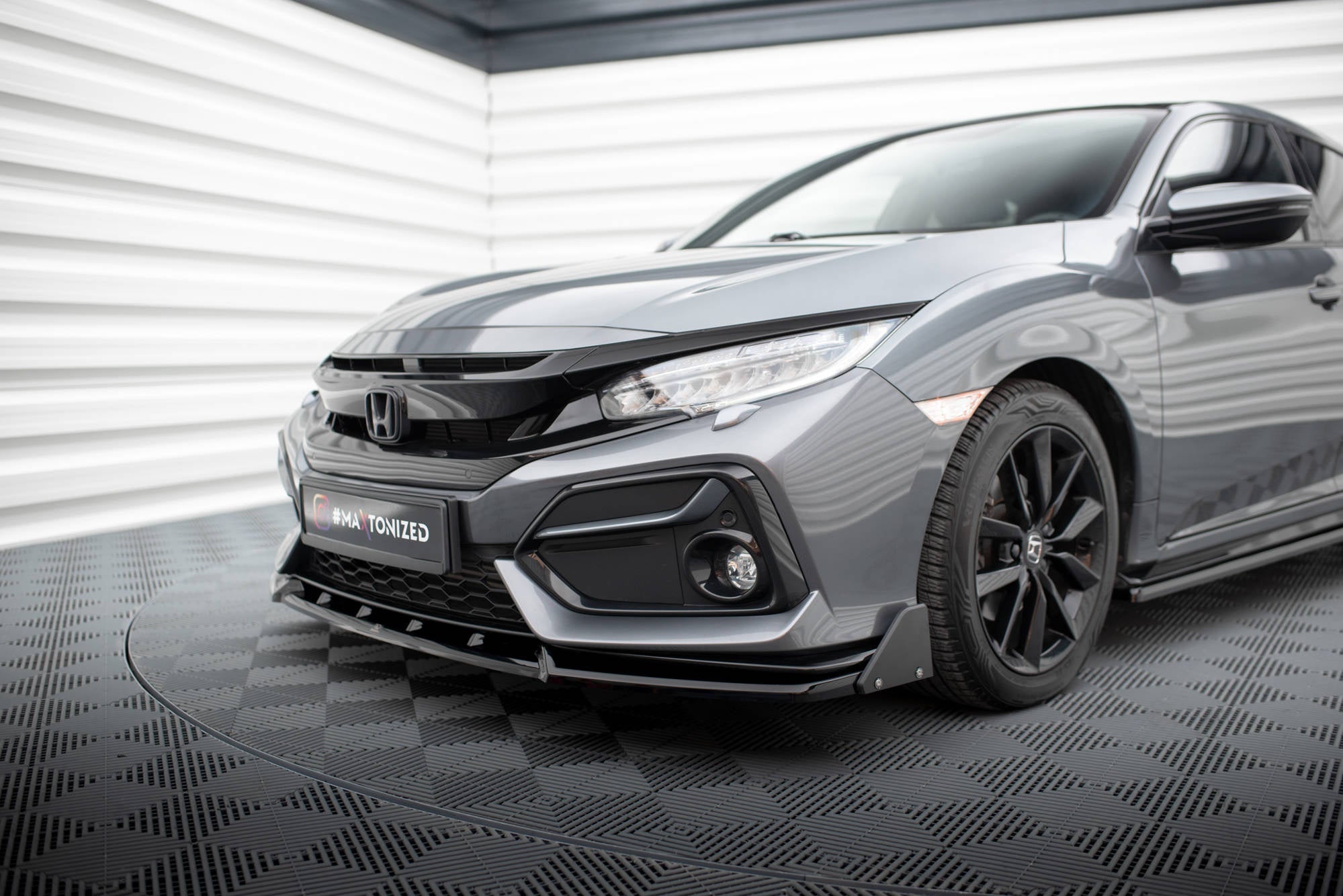 Maxton Design Splitter delantero + Flaps para Honda Civic Sport Mk 10 - imagen 4