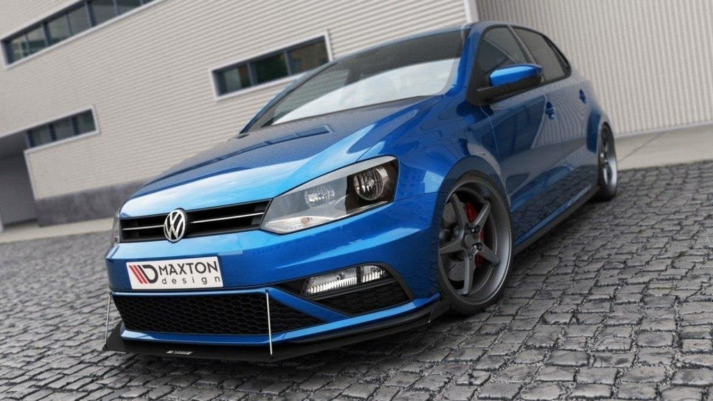 Maxton Design Front Racing Splitter (With Wings) para Volkswagen Polo GTI Mk5 Facelift - imagen 1
