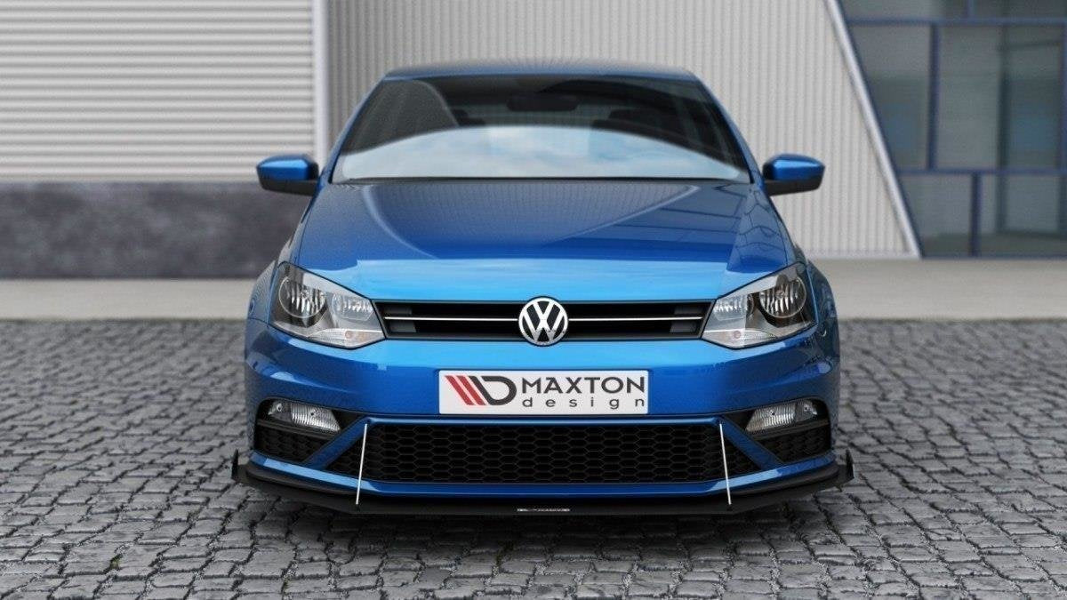 Maxton Design Front Racing Splitter (With Wings) para Volkswagen Polo GTI Mk5 Facelift - imagen 2