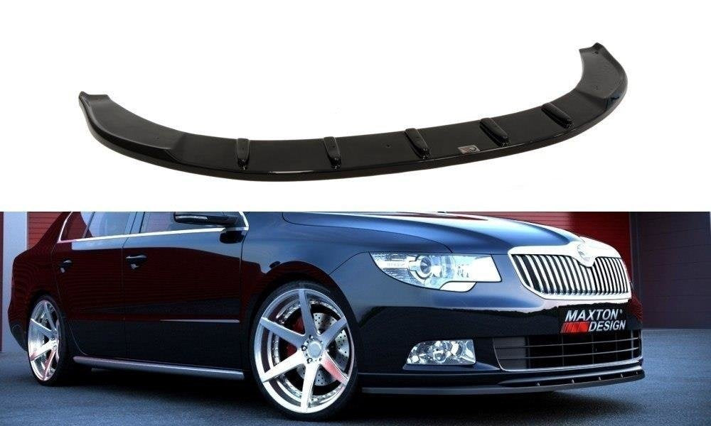 Maxton Design Splitter delantero para Skoda Superb Mk2 (For Sport Front Bumper Spoiler) - imagen 1