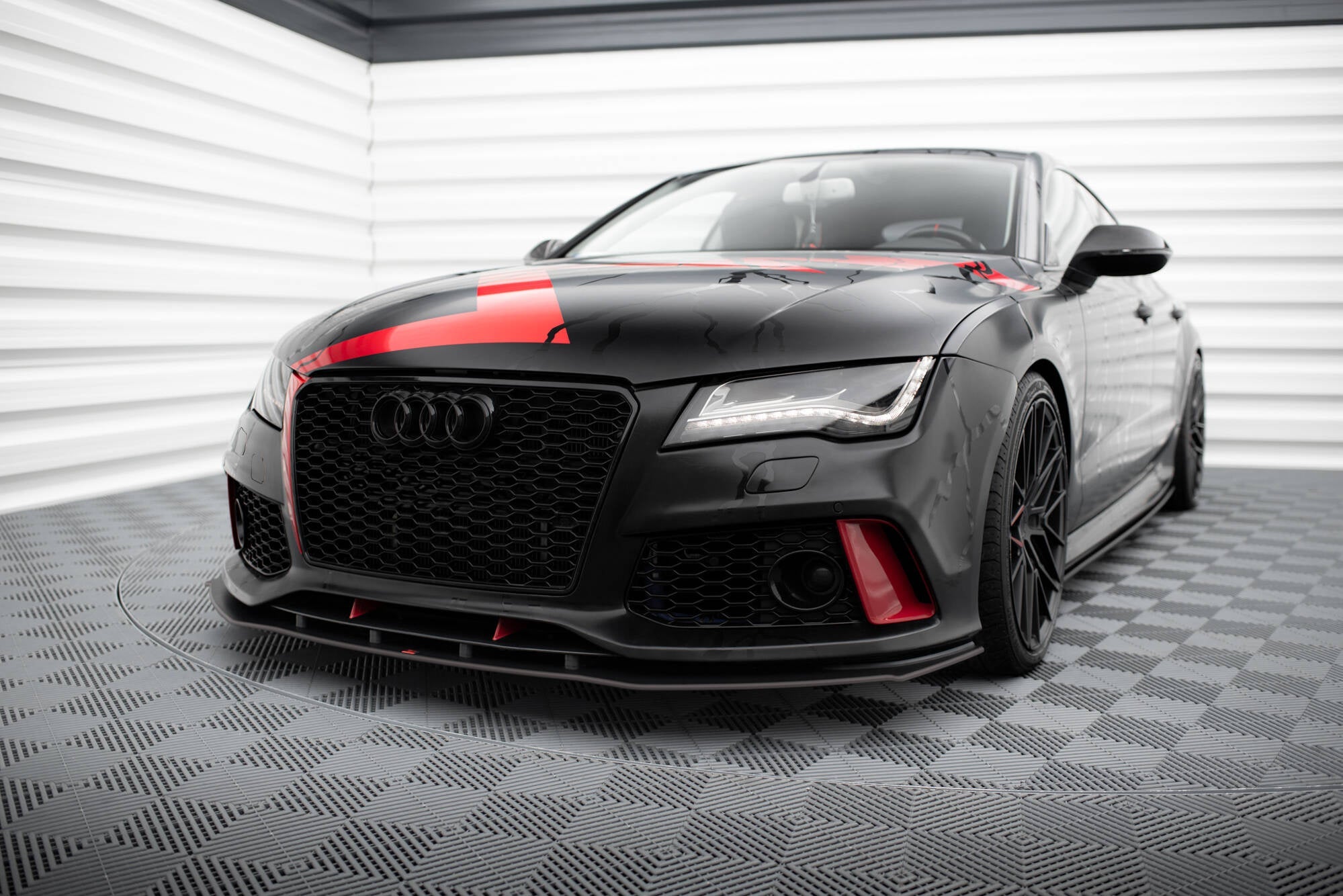 Maxton Design Street Pro Front Splitter para Audi A7 RS7 LOOK C7 - imagen 1