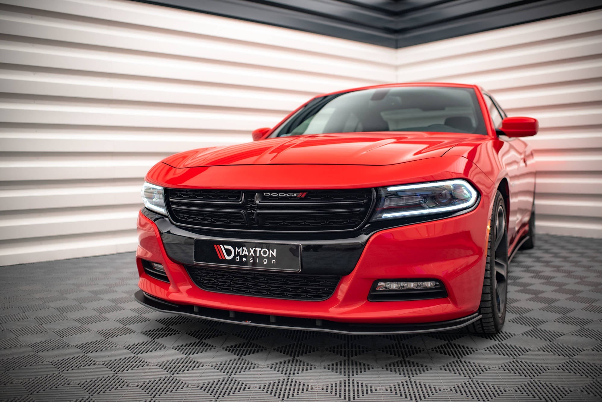 Maxton Design Street Pro Front Splitter para Dodge Charger RT Mk7 Facelift - imagen 1