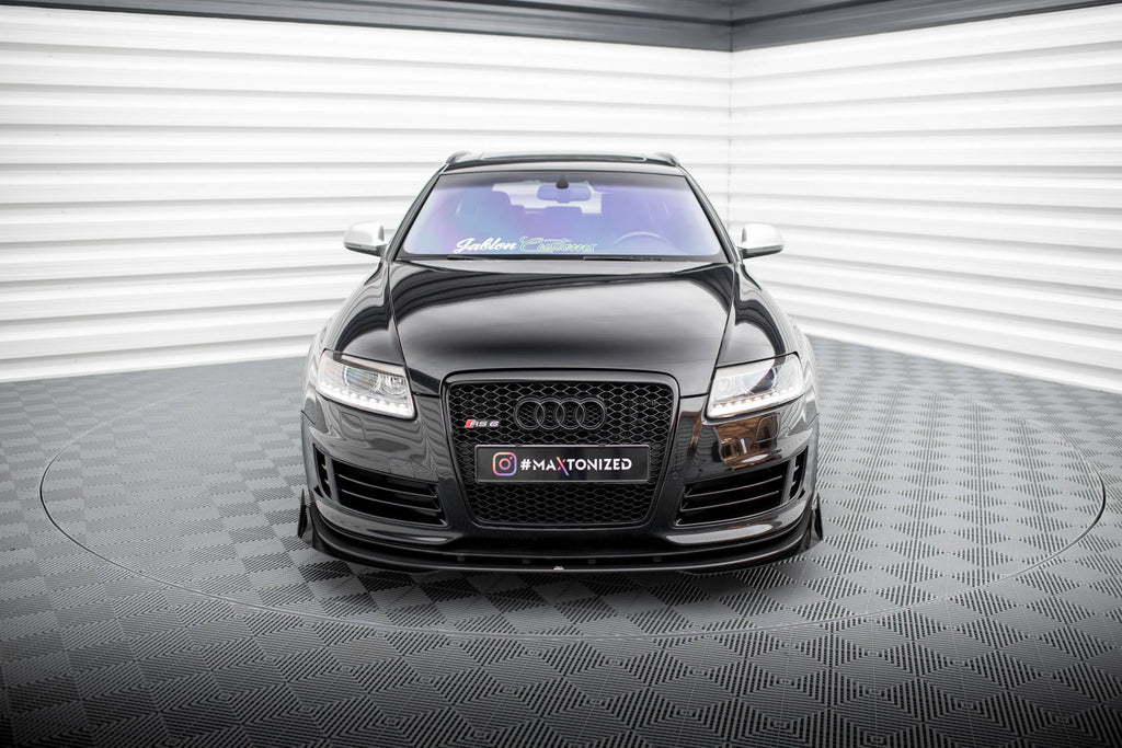 Maxton Design Street Pro Front Splitter + Flaps para Audi RS6 Avant C6 - imagen 1