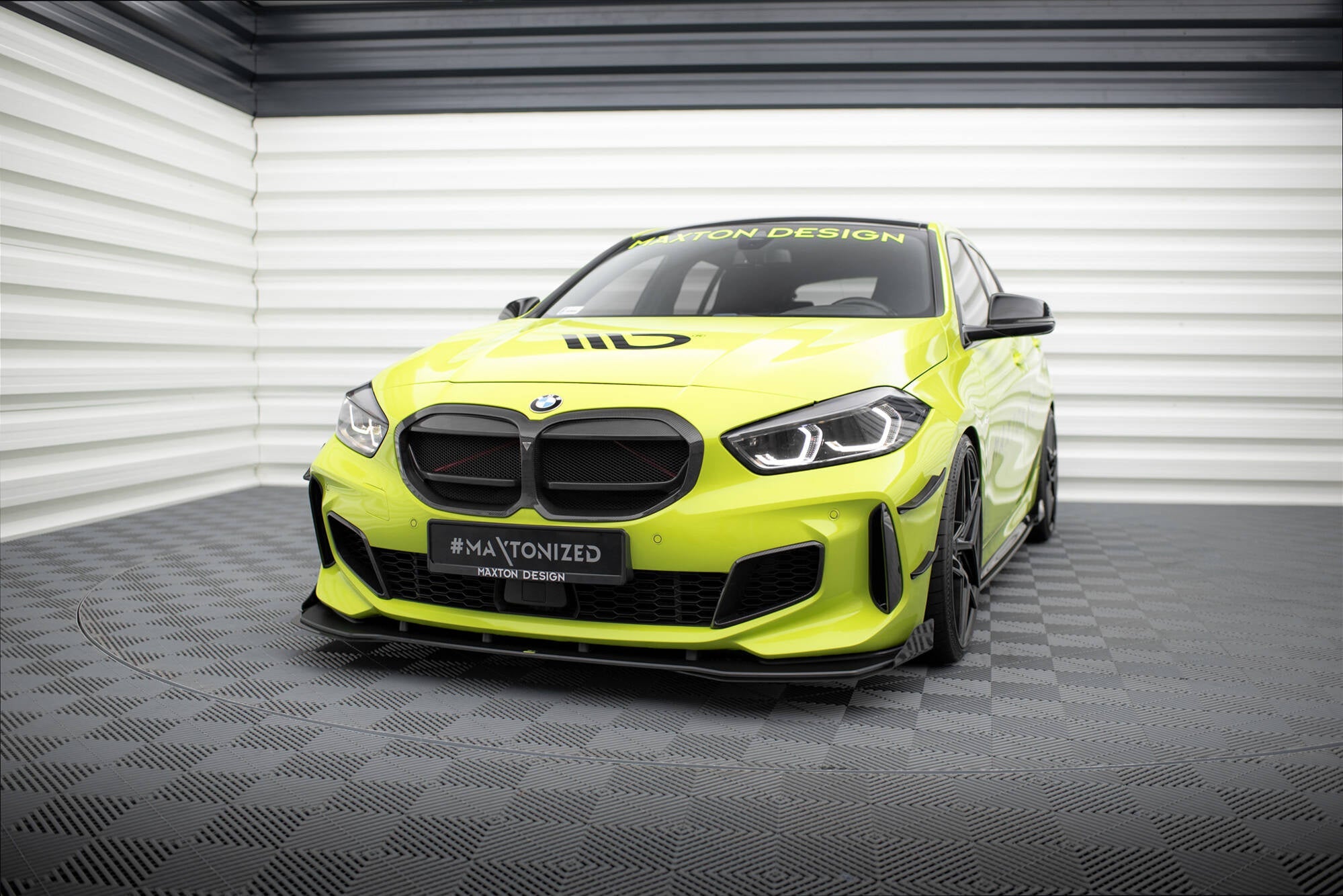 Maxton Design Street Pro Front Splitter + Flaps para BMW 1 M-Pack / M135i / 128ti F40 - imagen 1