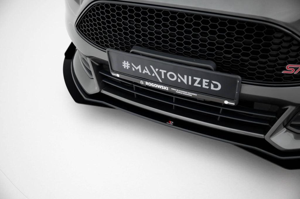 Maxton Design Street Pro Front Splitter + Flaps para Ford Focus ST Mk3 Facelift - imagen 3