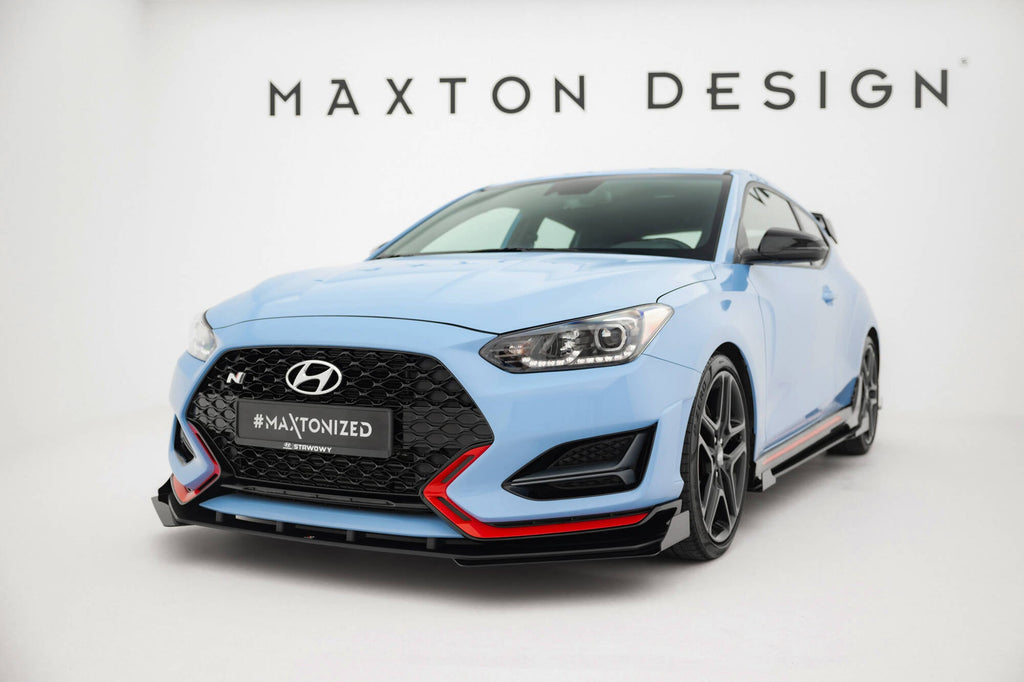 Maxton Design Street Pro Front Splitter + Flaps para Hyundai Veloster N Mk2 - imagen 1