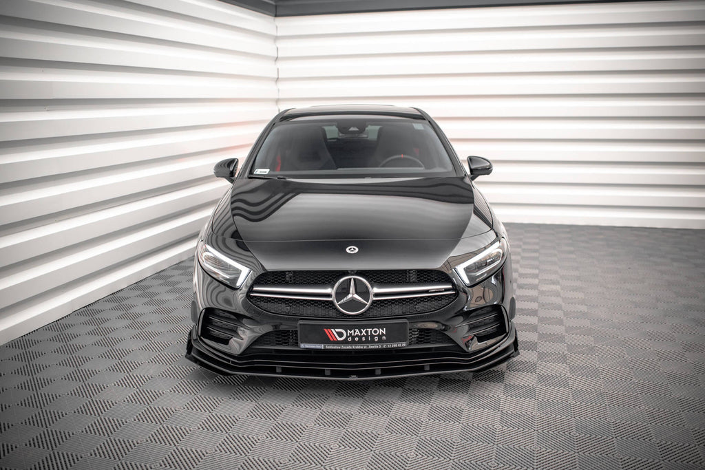 Maxton Design Street Pro Front Splitter + Flaps para Mercedes A35 AMG / AMG-Line Aero Pack W177 - imagen 2