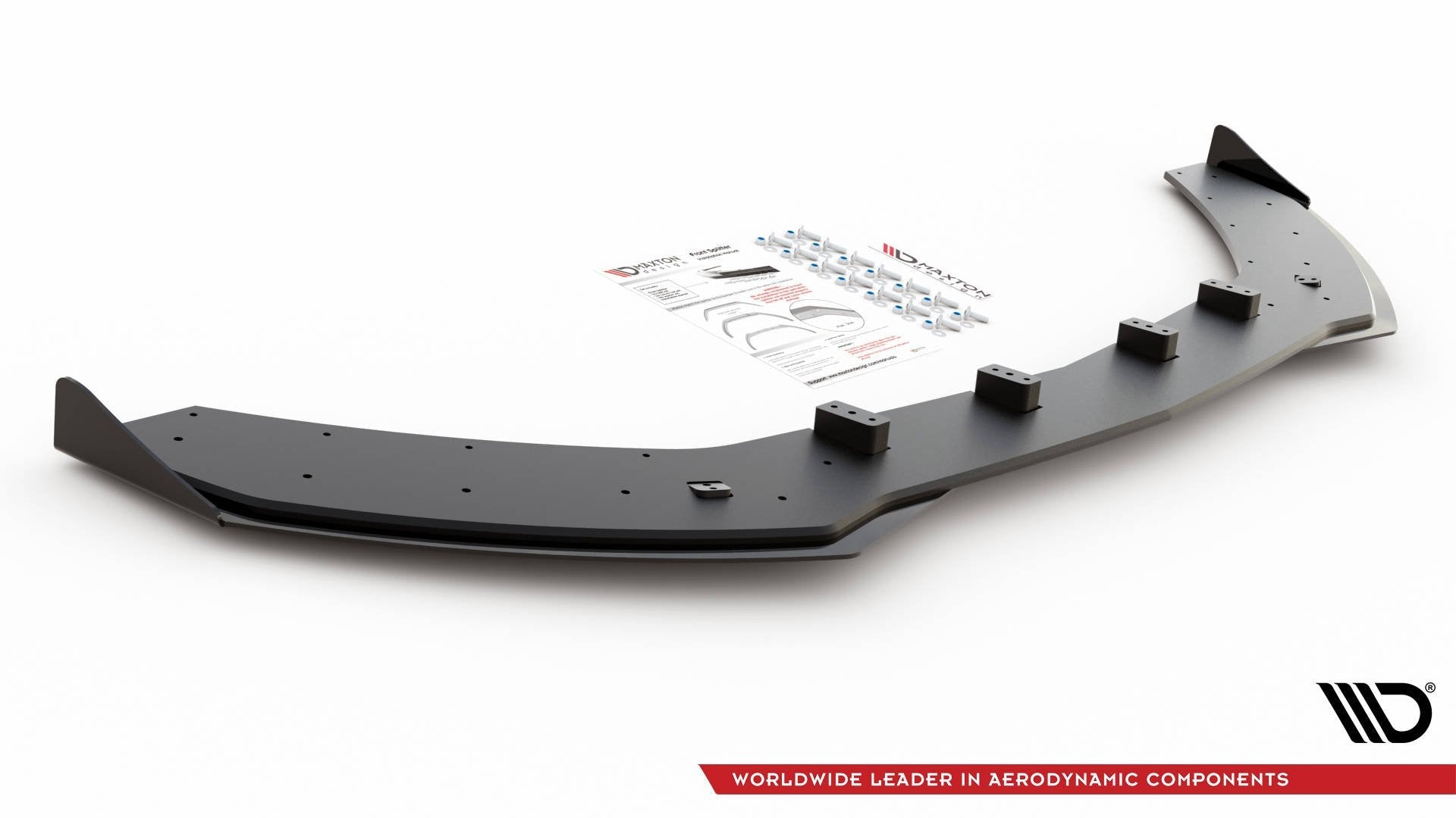 Maxton Design Street Pro Front Splitter + Flaps para Mercedes-AMG C43 / AMG-Line Coupe C205 - imagen 5