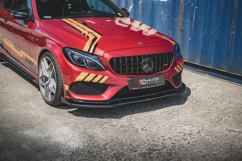Maxton Design Street Pro Front Splitter + Flaps para Mercedes-AMG C43 / AMG-Line Coupe C205 - imagen 1