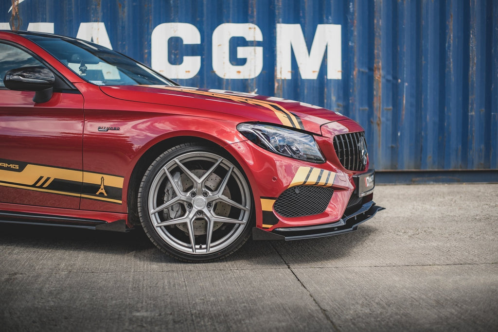 Maxton Design Street Pro Front Splitter + Flaps para Mercedes-AMG C43 / AMG-Line Coupe C205 - imagen 3