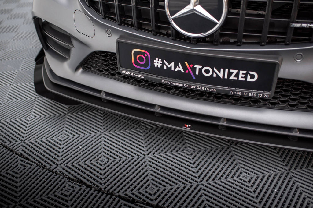 Maxton Design Street Pro Front Splitter + Flaps para Mercedes-AMG C43 Coupe / Cabrio C205 Facelift / A205 Facelift - imagen 3