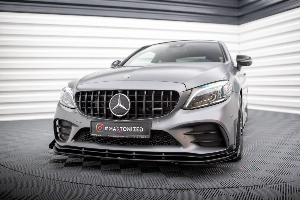Maxton Design Street Pro Front Splitter + Flaps para Mercedes-AMG C43 Coupe / Cabrio C205 Facelift / A205 Facelift - imagen 1
