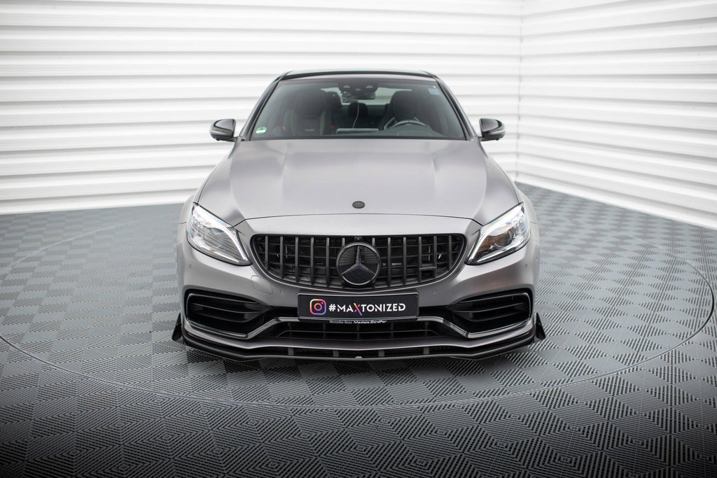 Maxton Design Street Pro Front Splitter + Flaps para Mercedes-AMG C63 Sedan / Estate W205 Facelift - imagen 2