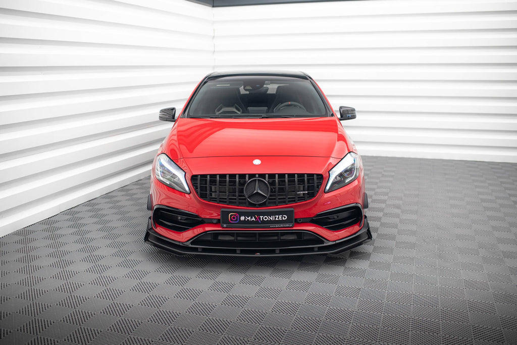 Maxton Design Street Pro Front Splitter + Flaps para Mercedes-Benz A 45 AMG Aero W176 Facelift - imagen 2