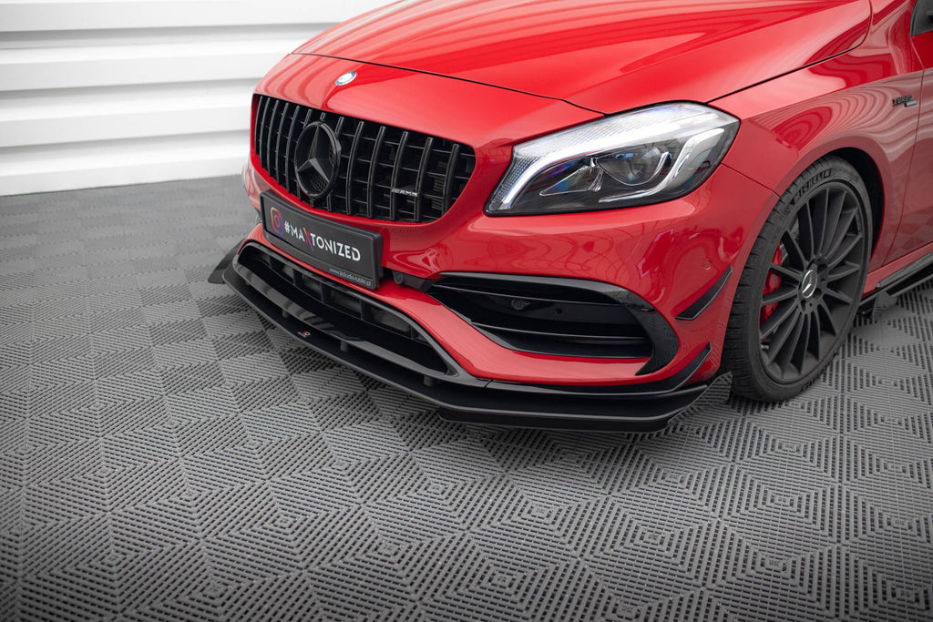 Maxton Design Street Pro Front Splitter + Flaps para Mercedes-Benz A 45 AMG Aero W176 Facelift - imagen 4