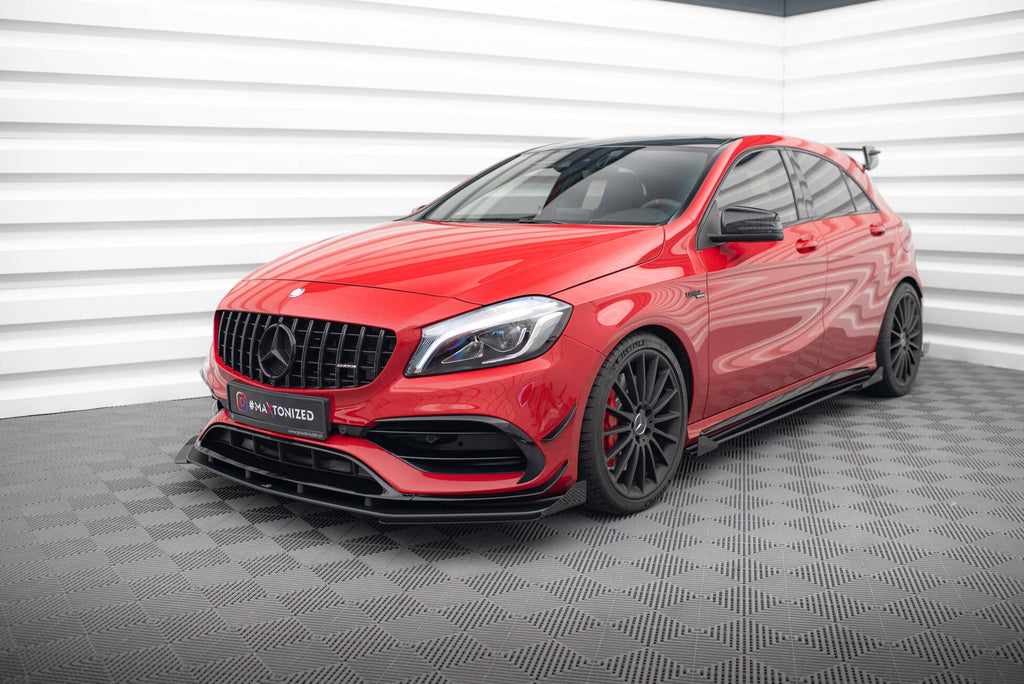 Maxton Design Street Pro Front Splitter + Flaps para Mercedes-Benz A 45 AMG Aero W176 Facelift - imagen 5