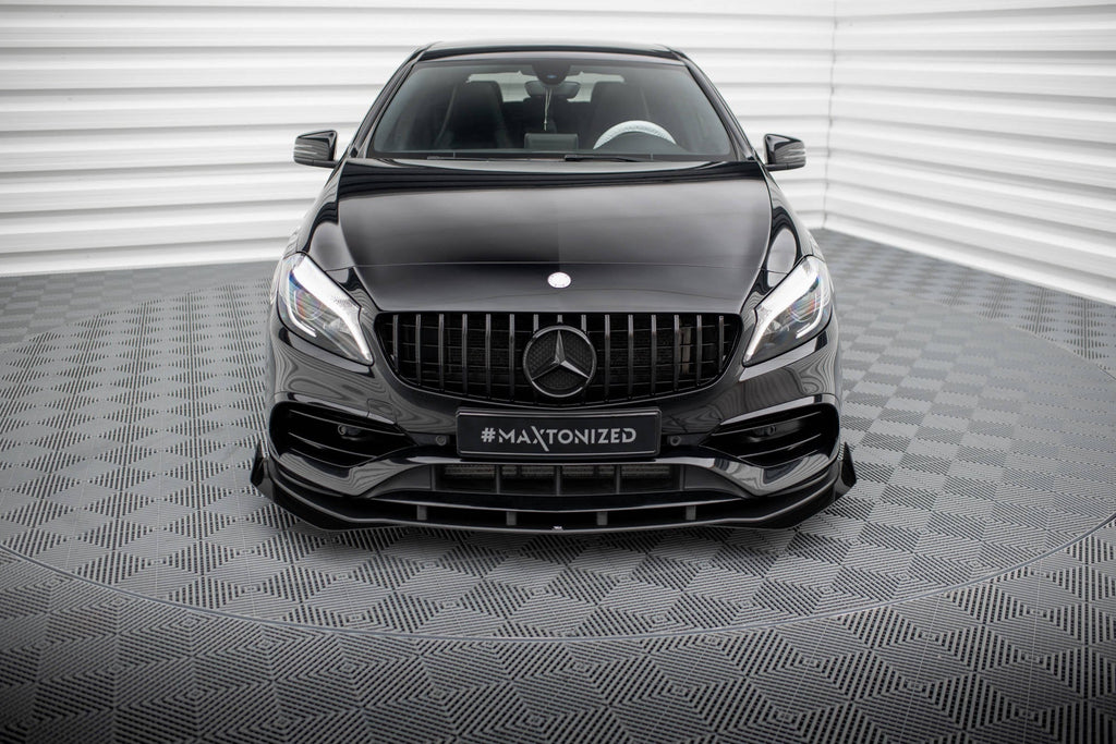 Maxton Design Street Pro Front Splitter + Flaps para Mercedes-Benz A AMG-Line W176 Facelift - imagen 2