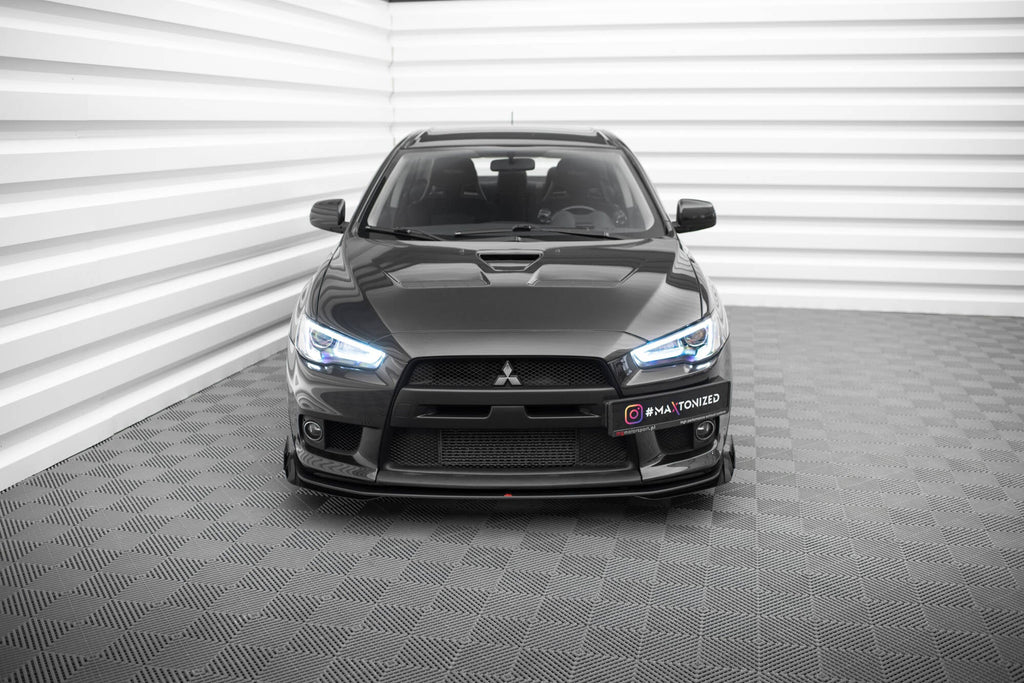 Maxton Design Street Pro Front Splitter + Flaps para Mitsubishi Lancer EVO X - imagen 1