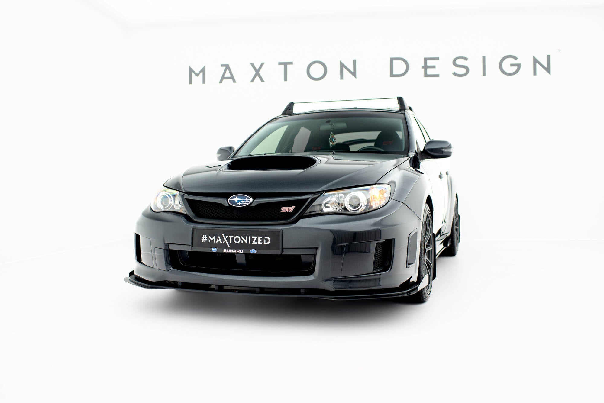 Maxton Design Street Pro Front Splitter + Flaps para Subaru Impreza WRX STI Mk3 Facelift - imagen 1