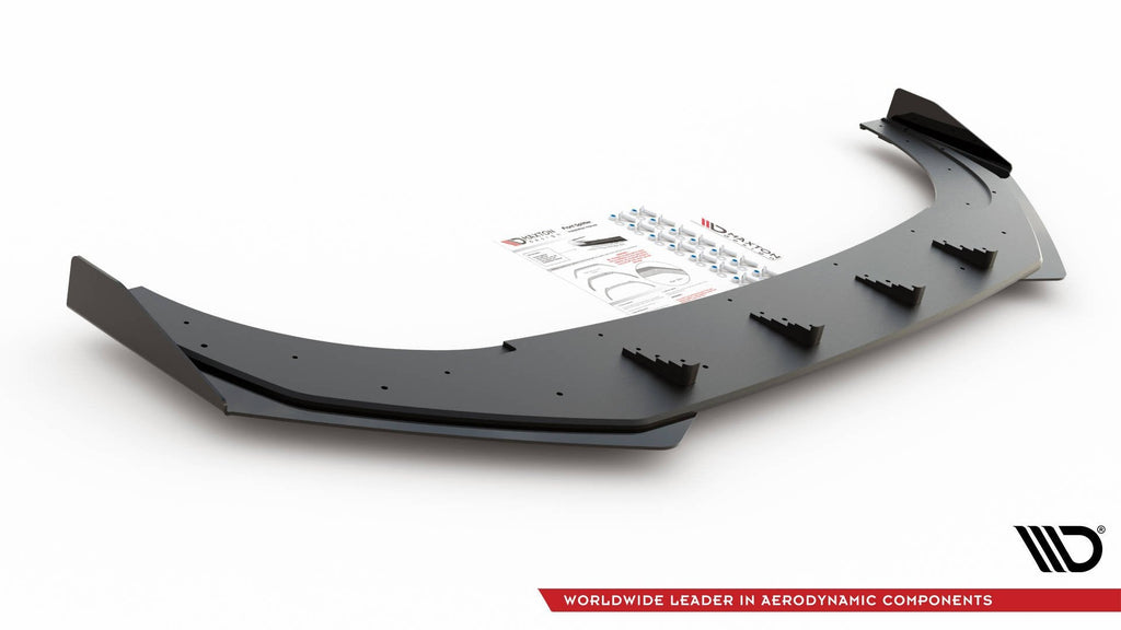 Maxton Design Street Pro Front Splitter + Flaps para Volkswagen Golf GTI Clubsport Mk8 - imagen 4