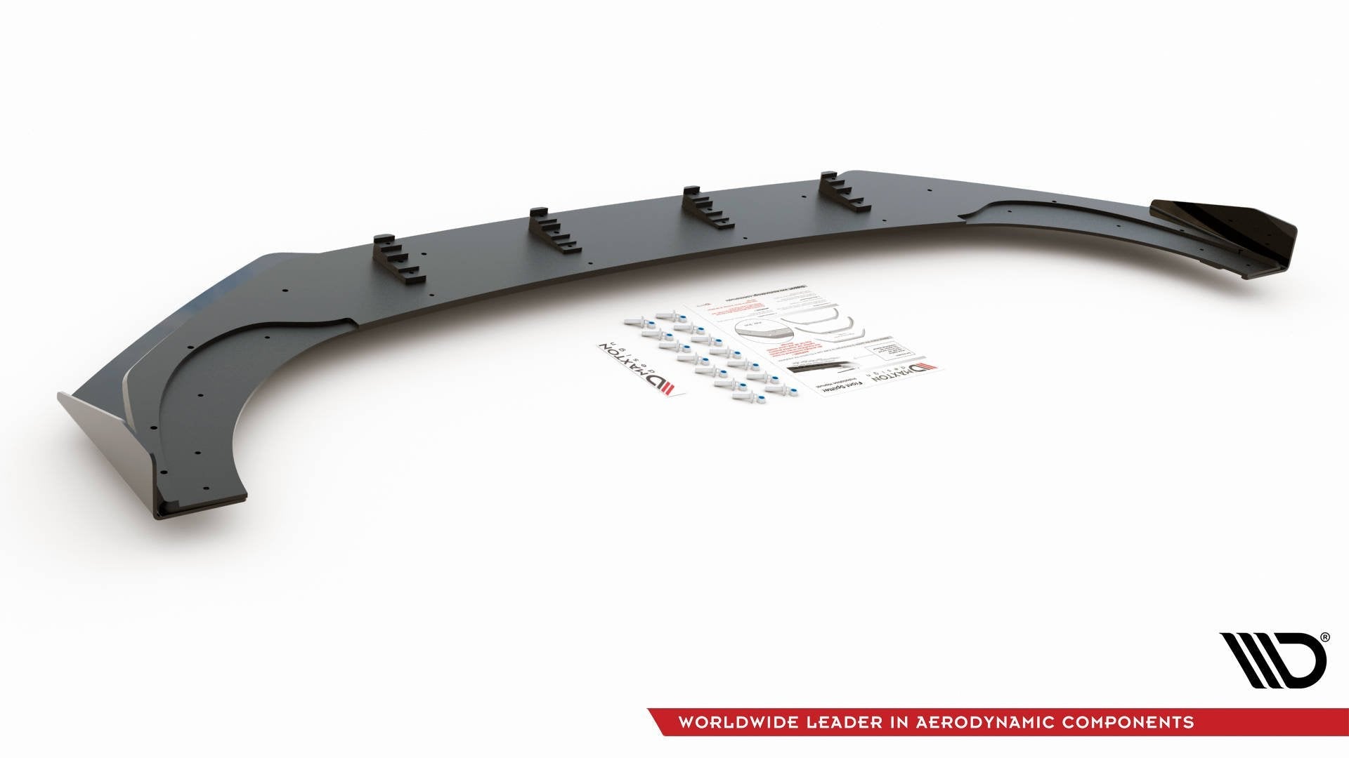Maxton Design Street Pro Front Splitter + Flaps para Volkswagen Golf GTI Clubsport Mk8 - imagen 5