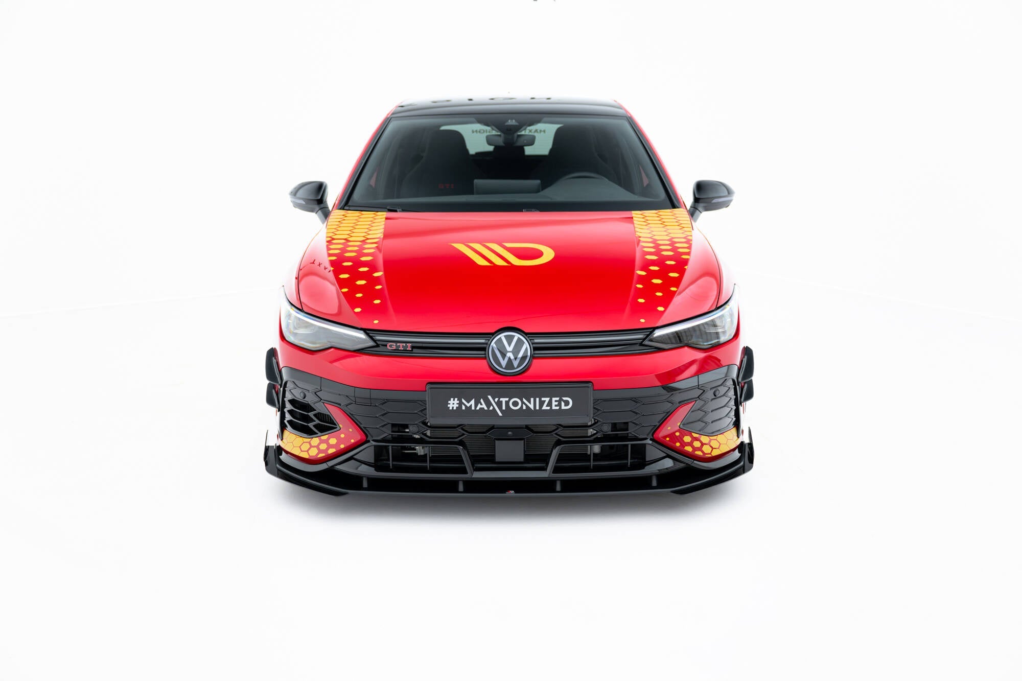 Maxton Design Street Pro Front Splitter + Flaps para Volkswagen Golf GTI Clubsport Mk8 Facelift - imagen 2