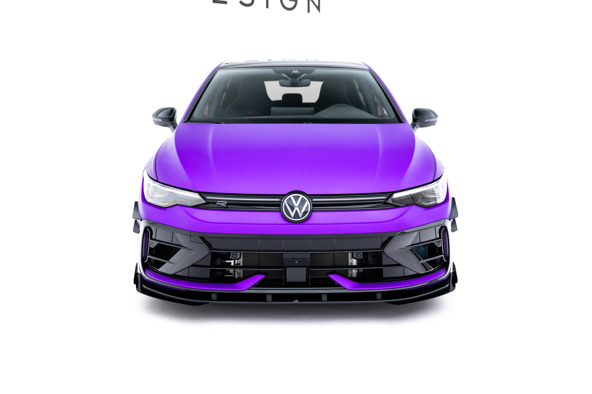 Maxton Design Street Pro Front Splitter + Flaps para Volkswagen Golf R Hatchback Mk8 Facelift - imagen 2