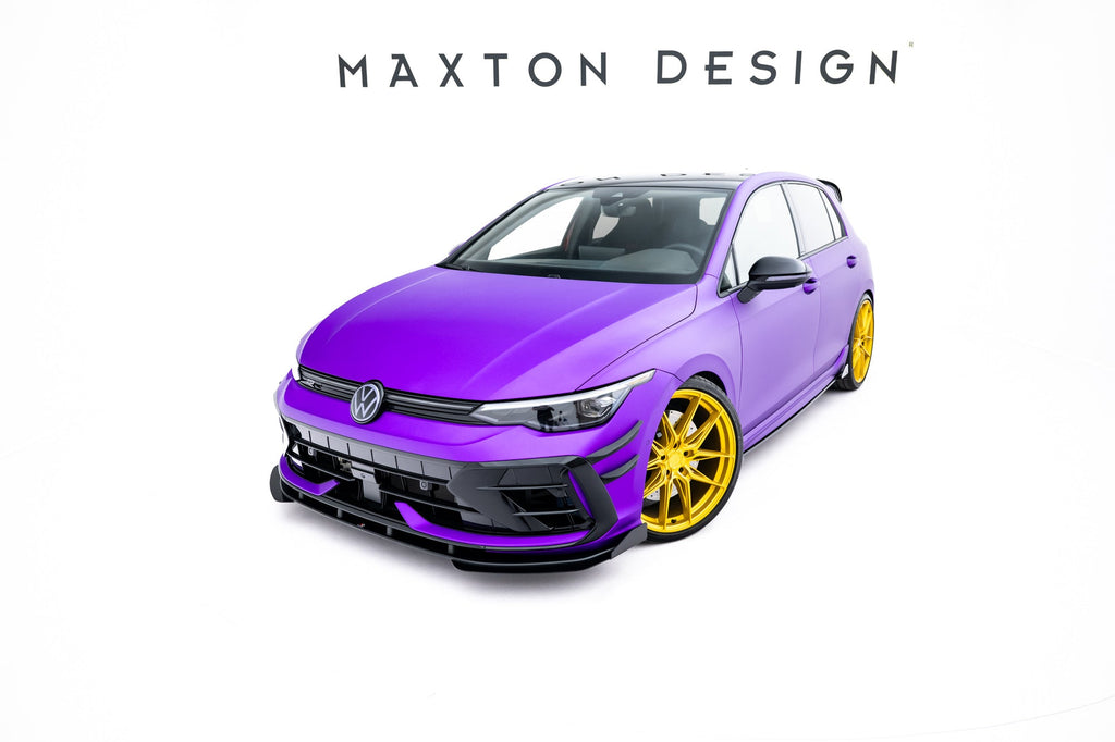 Maxton Design Street Pro Front Splitter + Flaps para Volkswagen Golf R Hatchback Mk8 Facelift - imagen 1