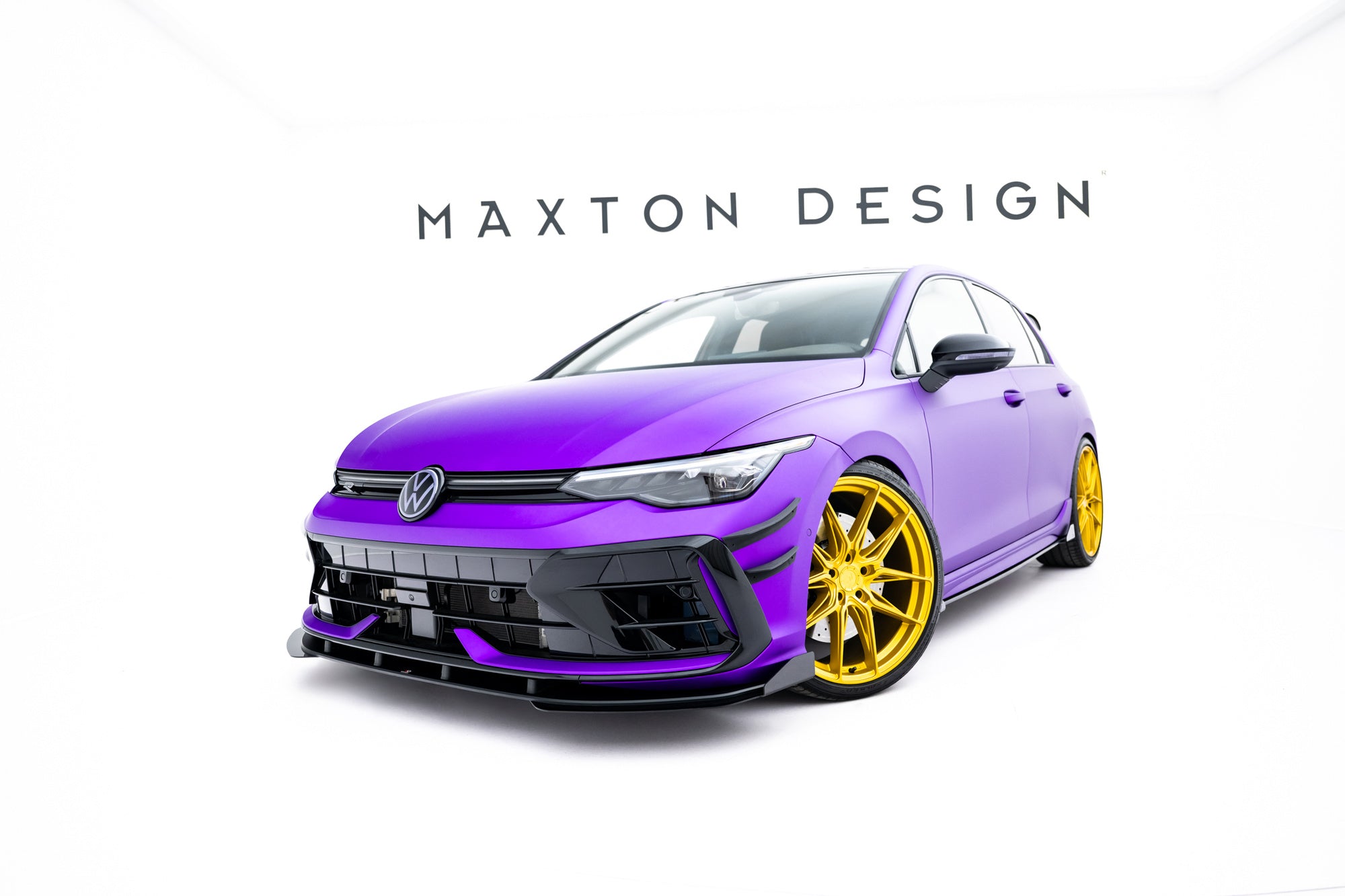 Maxton Design Street Pro Front Splitter + Flaps para Volkswagen Golf R Hatchback Mk8 Facelift - imagen 3