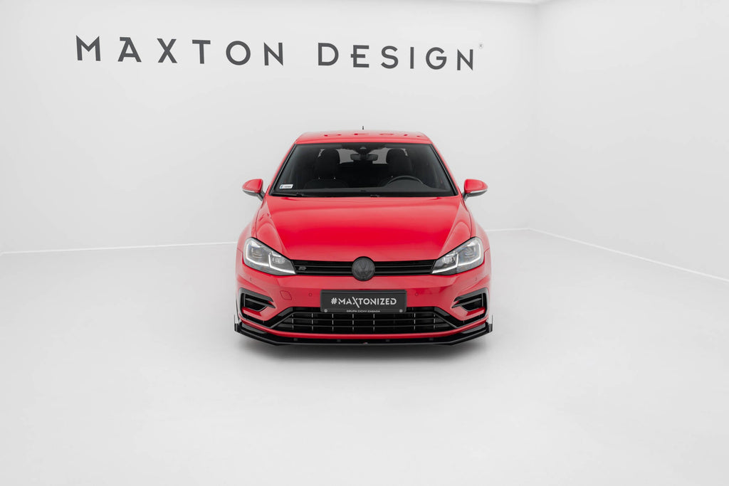 Maxton Design Street Pro Front Splitter + Flaps para Volkswagen Golf R / R-Line Mk7 Facelift - imagen 2