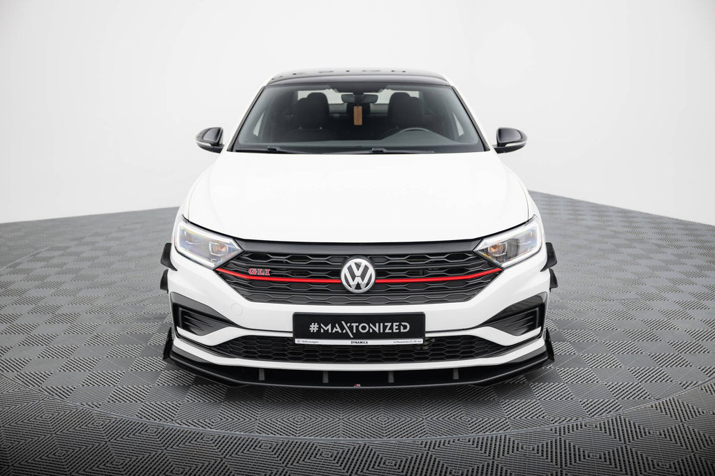 Maxton Design Street Pro Front Splitter + Flaps para Volkswagen Jetta GLI Mk7 - imagen 2