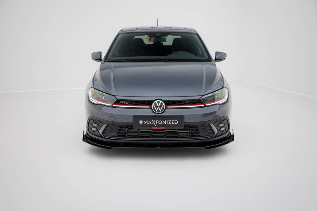 Maxton Design Street Pro Front Splitter + Flaps para Volkswagen Polo GTI Mk6 Facelift - imagen 2