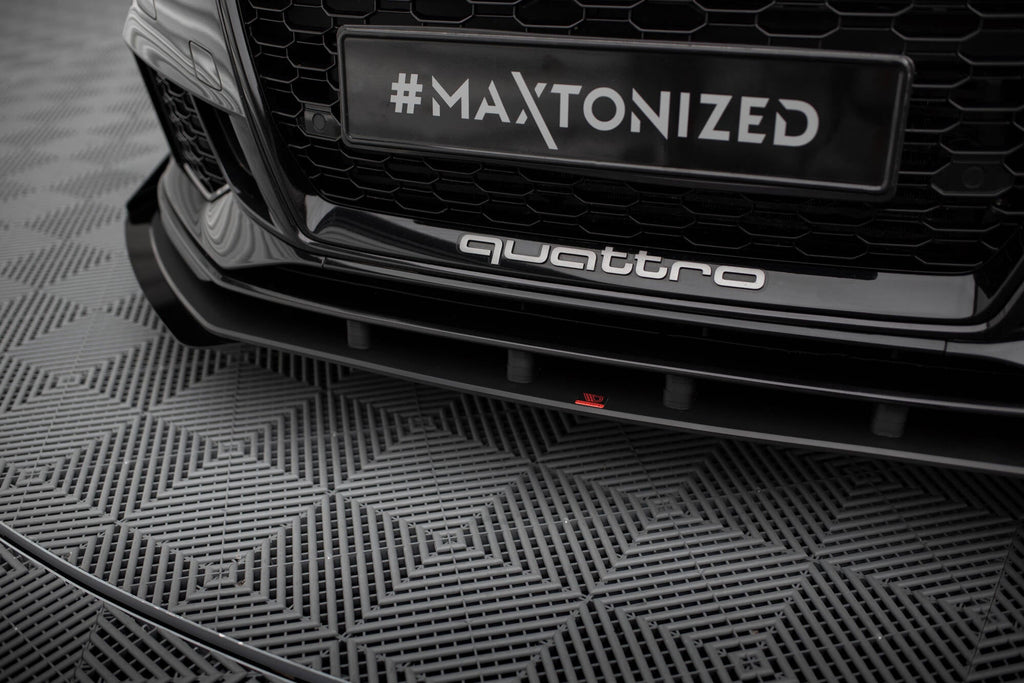 Maxton Design Street Pro Front Splitter V.1 + Flaps para Audi RS3 Sedan 8V Facelift - imagen 4