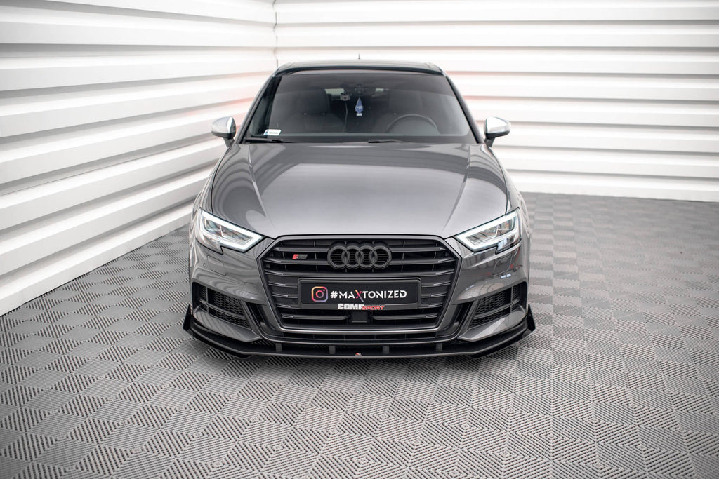 Maxton Design Street Pro Front Splitter V.1 + Flaps para Audi S3 / A3 S-Line Sportback 8V Facelift - imagen 2