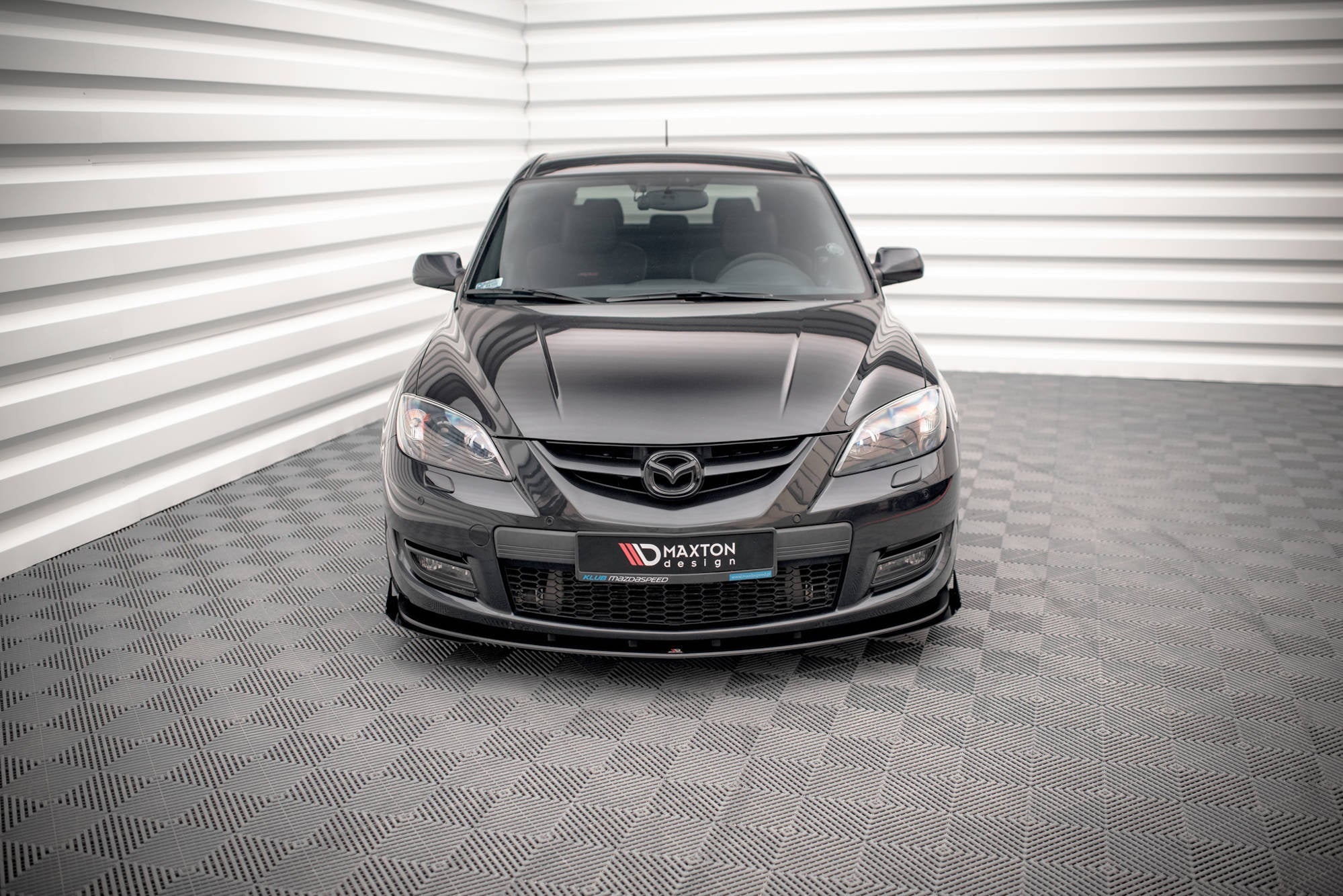 Maxton Design Street Pro Front Splitter V.1 + Flaps para Mazda 3 MPS Mk1 - imagen 2