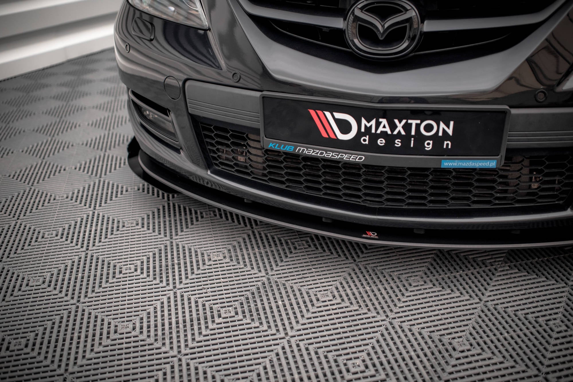 Maxton Design Street Pro Front Splitter V.1 + Flaps para Mazda 3 MPS Mk1 - imagen 3