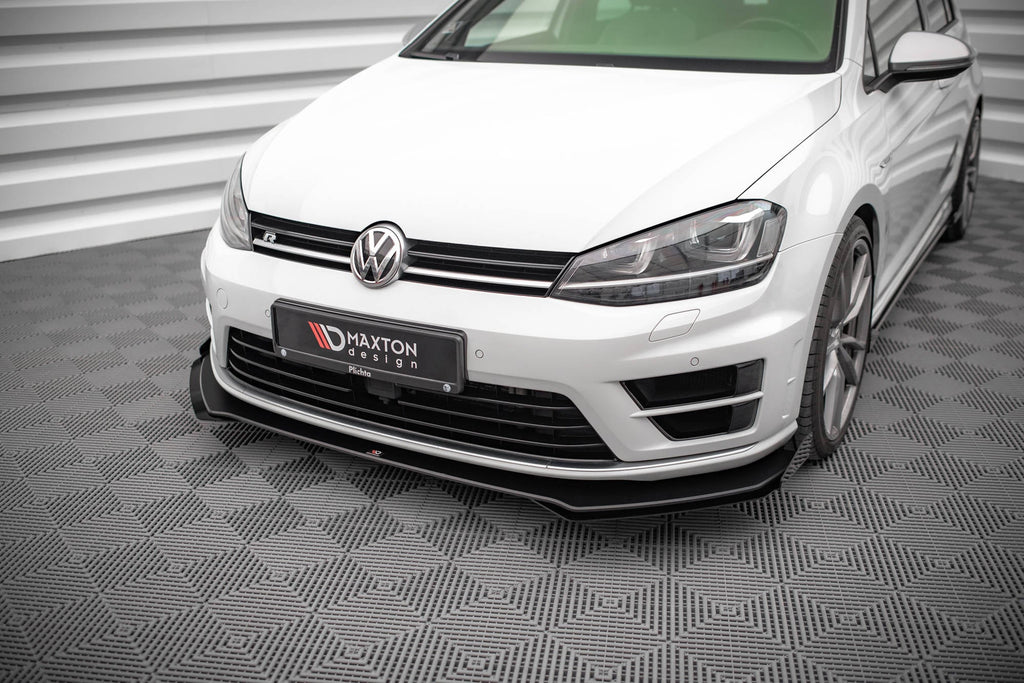 Maxton Design Street Pro Front Splitter V.1 + Flaps para Volkswagen Golf R Mk7 - imagen 2