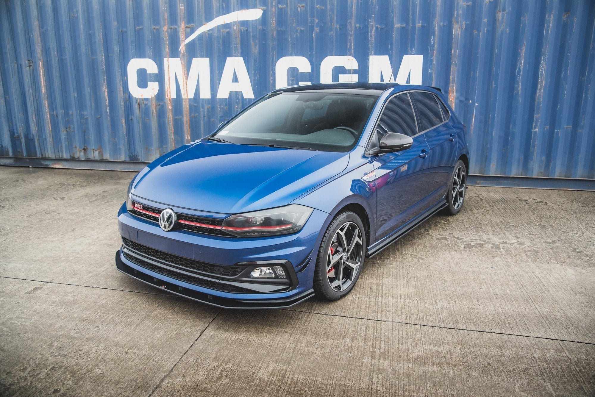 Maxton Design Street Pro Front Splitter para Volkswagen Polo GTI Mk6 - imagen 2