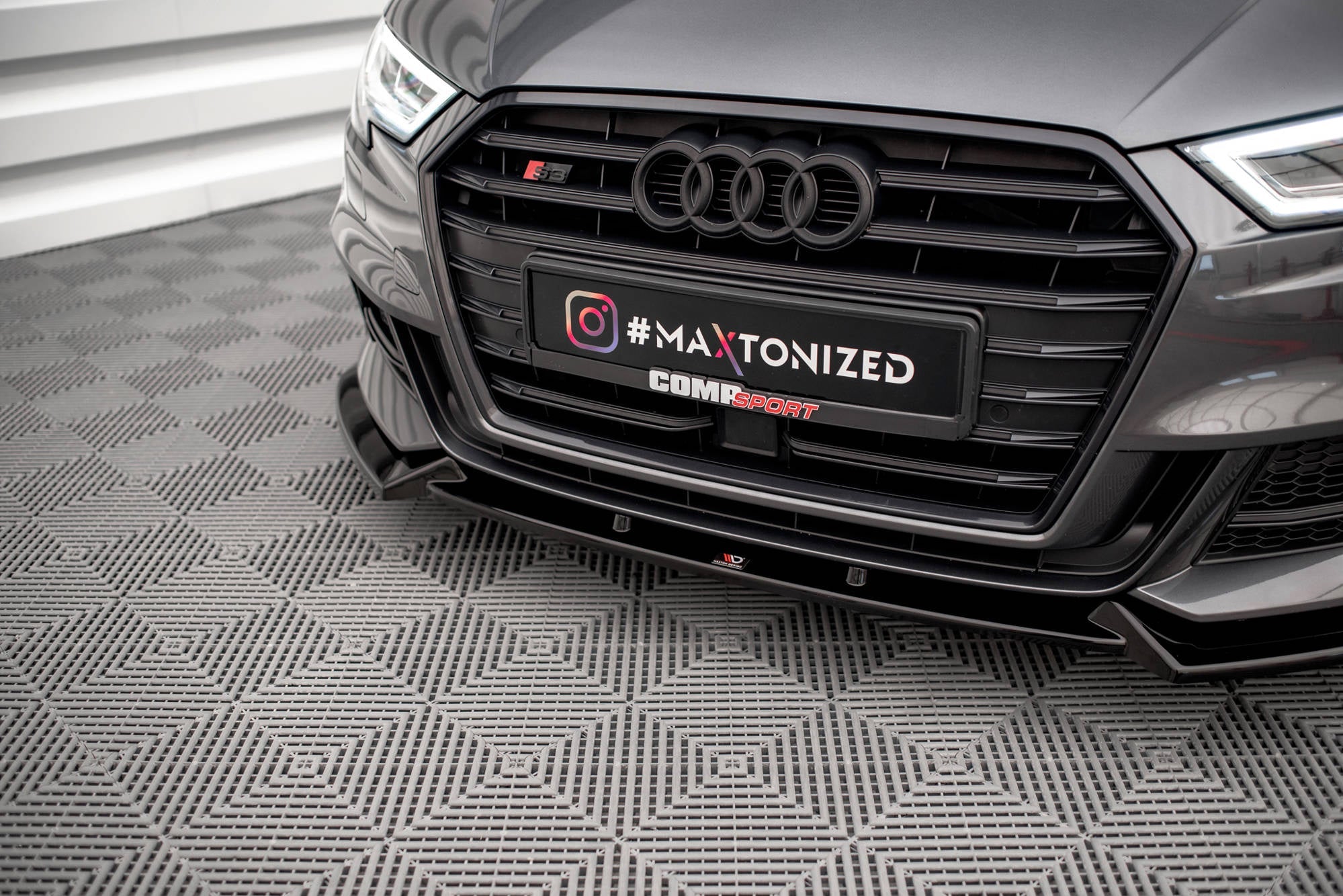 Maxton Design Splitter delantero V.1 para Audi S3 / A3 S-Line Sportback 8V Facelift - imagen 3