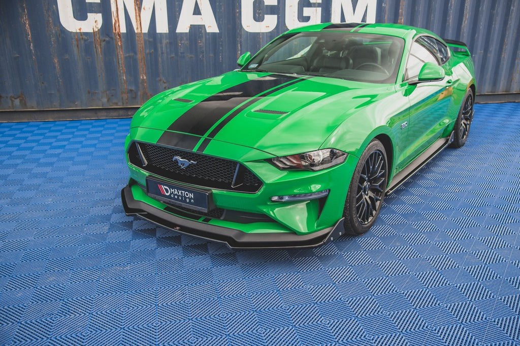 Maxton Design Splitter delantero V.1 + Flaps para Ford Mustang GT Mk6 Facelift - imagen 1