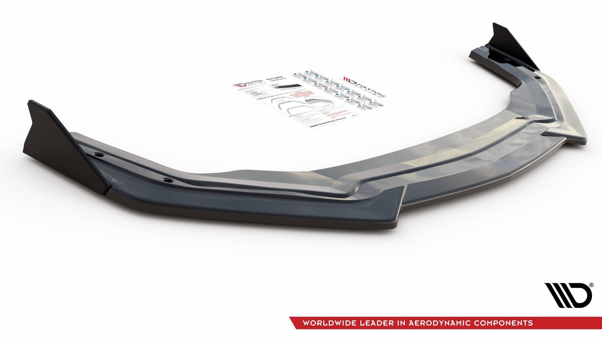 Maxton Design Splitter delantero V.1 + Flaps para Ford Mustang GT Mk6 Facelift - imagen 4