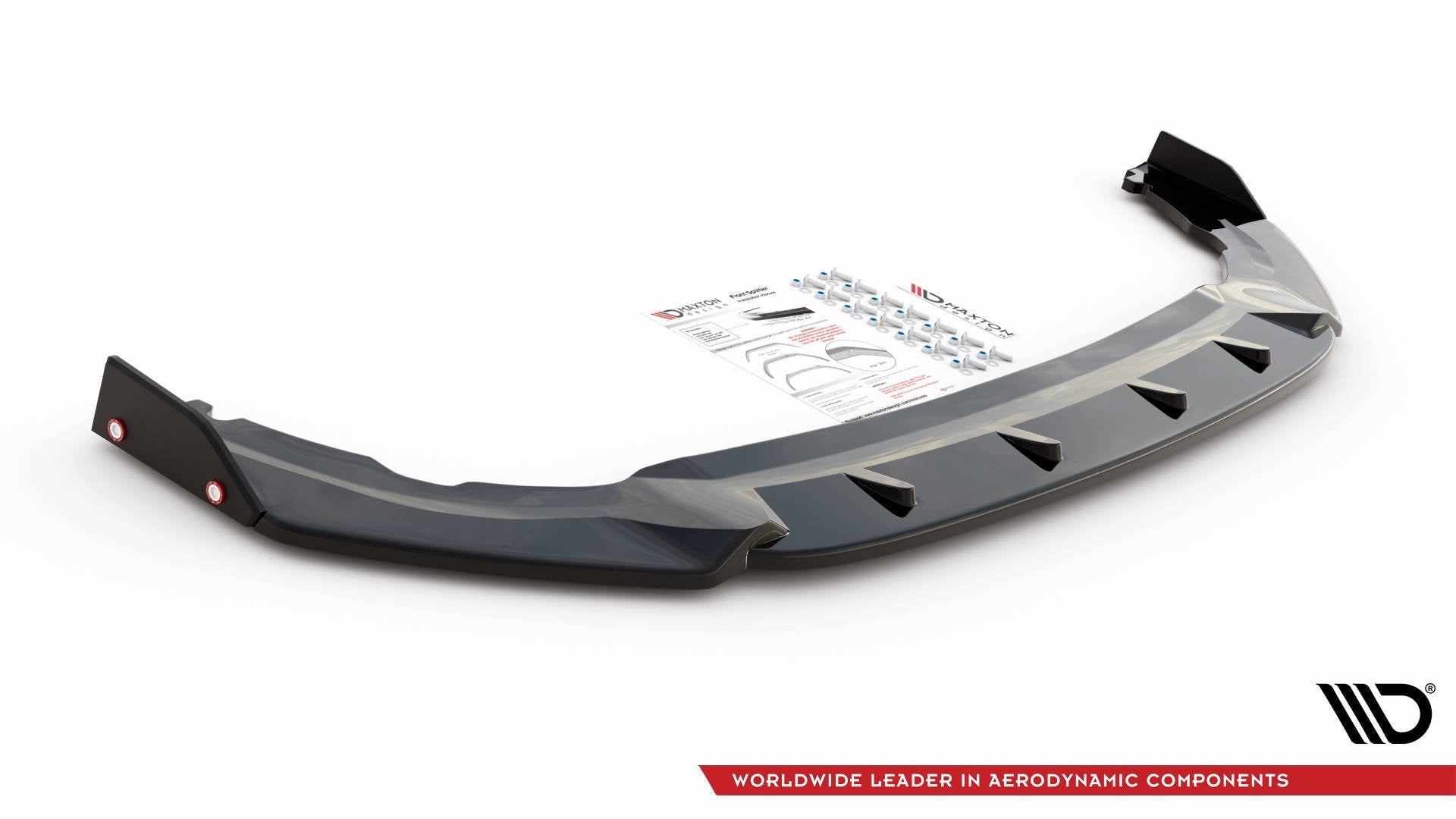 Maxton Design Splitter delantero V.1 + Flaps para Volkswagen Golf GTI Clubsport Mk8 - imagen 4