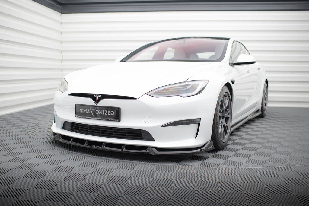 Maxton Design Splitter delantero V.1 para Tesla Model S Plaid Mk1 Facelift - imagen 1