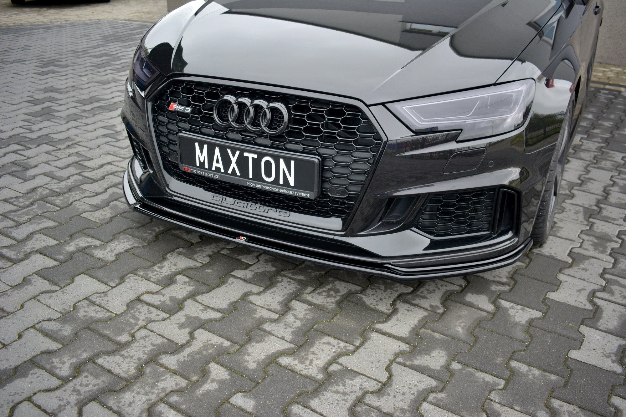 Maxton Design Splitter delantero V.2 para Audi RS3 Sportback 8V Facelift - imagen 2