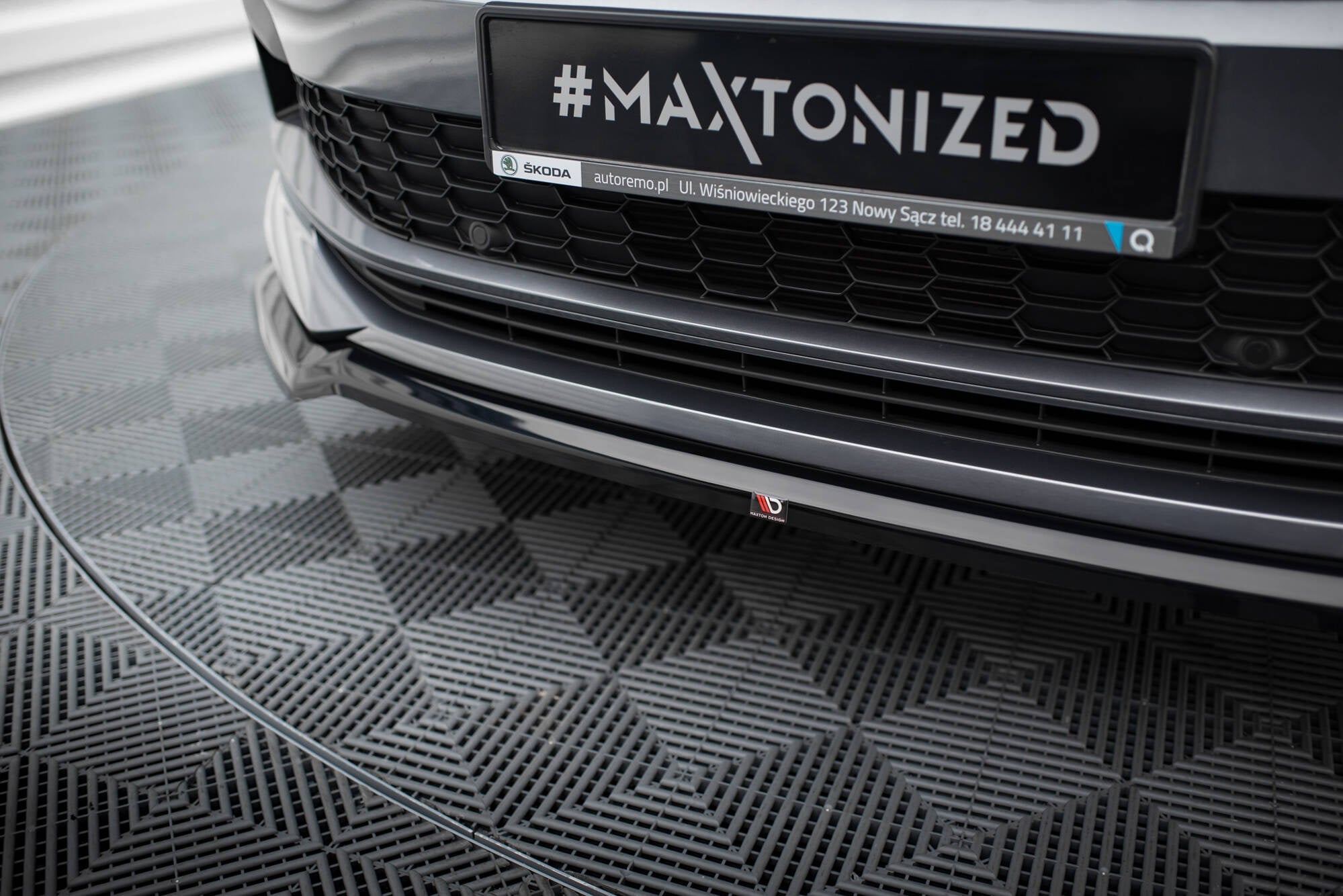 Maxton Design Splitter delantero V.2 para Skoda Kodiaq Sportline Mk1 Facelift - imagen 3