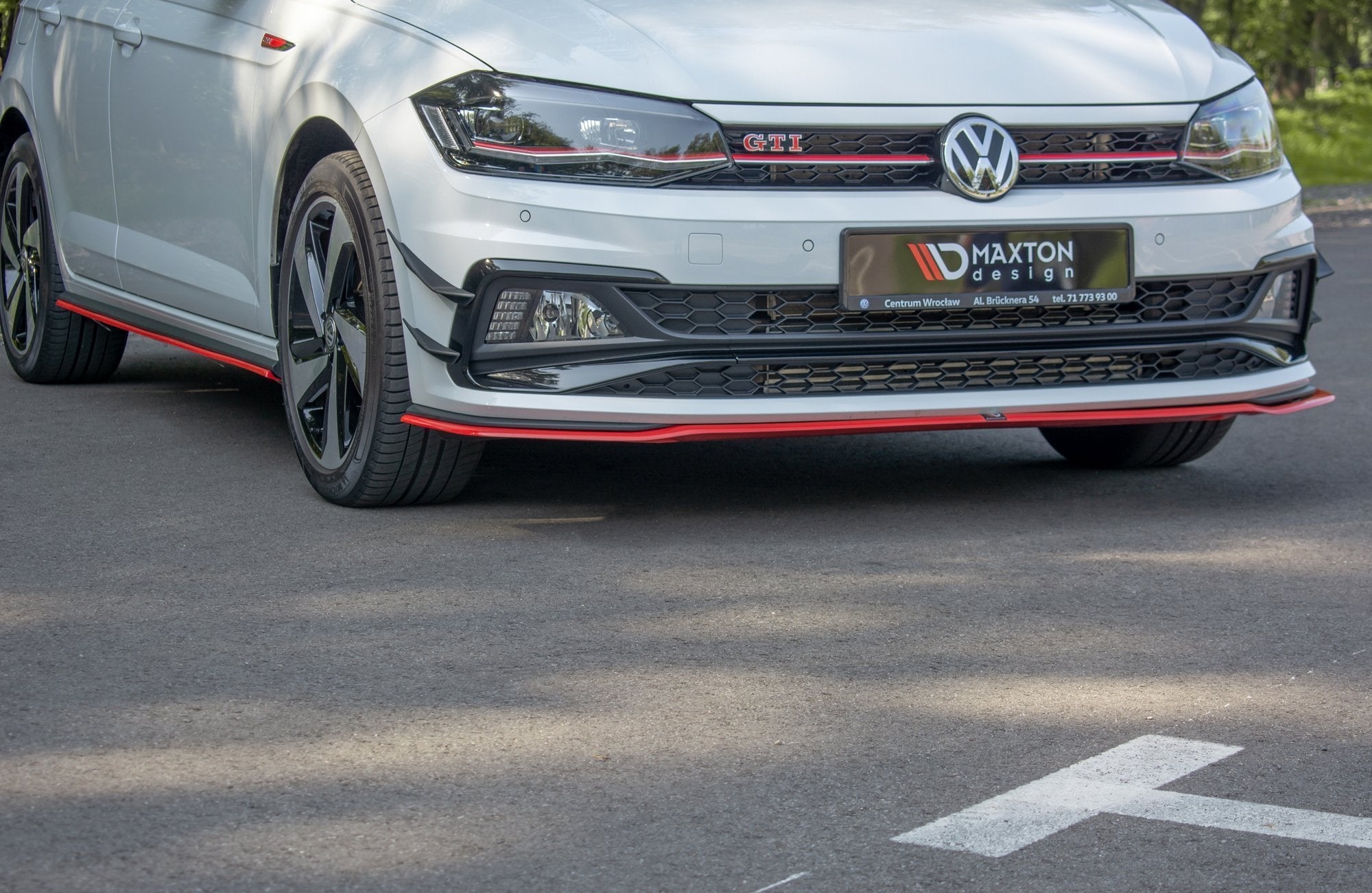Maxton Design Splitter delantero V.2 para Volkswagen Polo GTI / R-line Mk6 - imagen 1