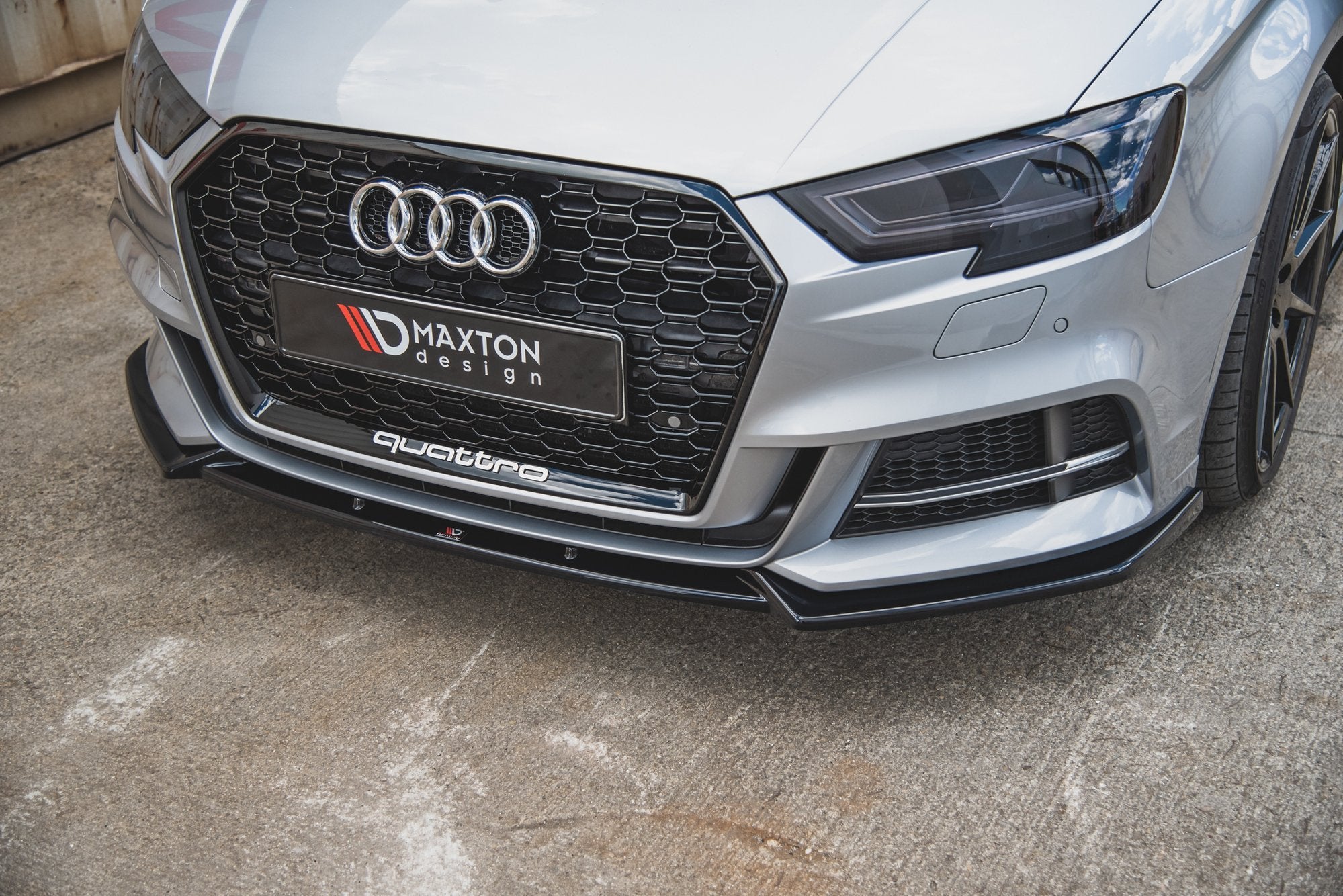 Maxton Design Splitter delantero V.3 para Audi S3 / A3 S-Line 8V Facelift Sedan - imagen 1