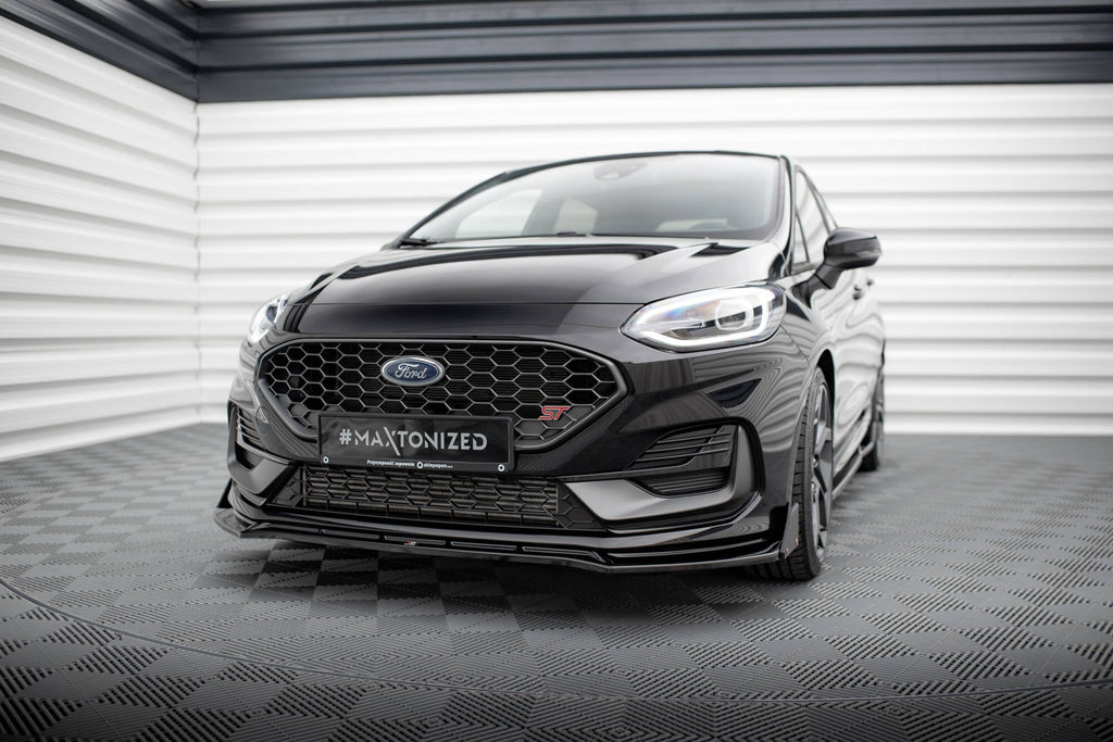 Maxton Design Splitter delantero V.4 + Flaps para Ford Fiesta ST / ST-line Mk8 Facelift - imagen 1